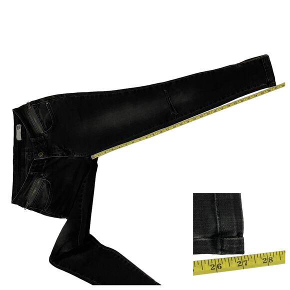 Anine Bing Double Zipper Skinny Jeans - Charcoal - 26 - Picture 7 of 16